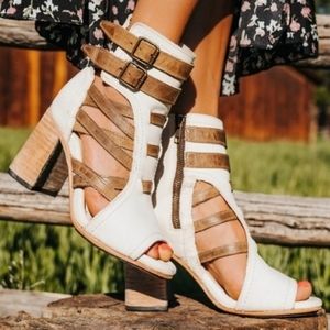 Freebird Tiara White Multi Booties